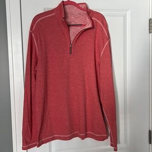 Tommy Bahama light weight reversible quarter zip.